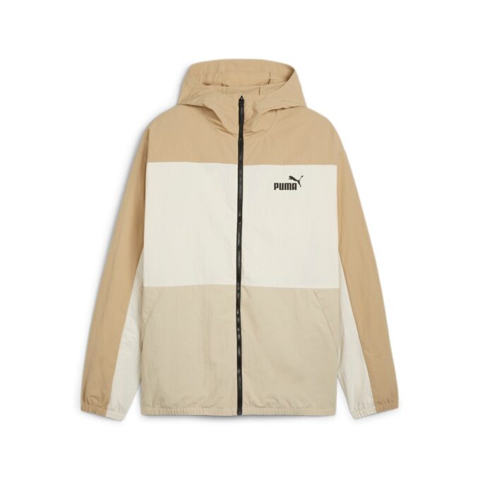 Chaqueta cortavientos con capucha “Beige”