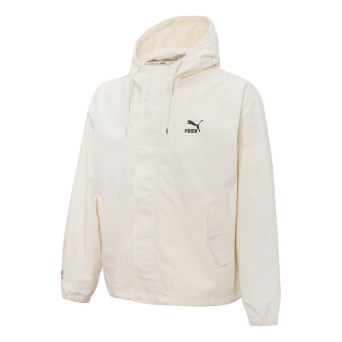 Chaqueta cortavientos con capucha “blanca”