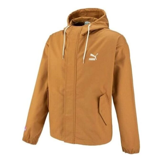 Chaqueta cortavientos con capucha “Marrón”