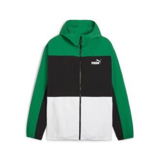 Chaqueta cortavientos con capucha “Negro Verde”