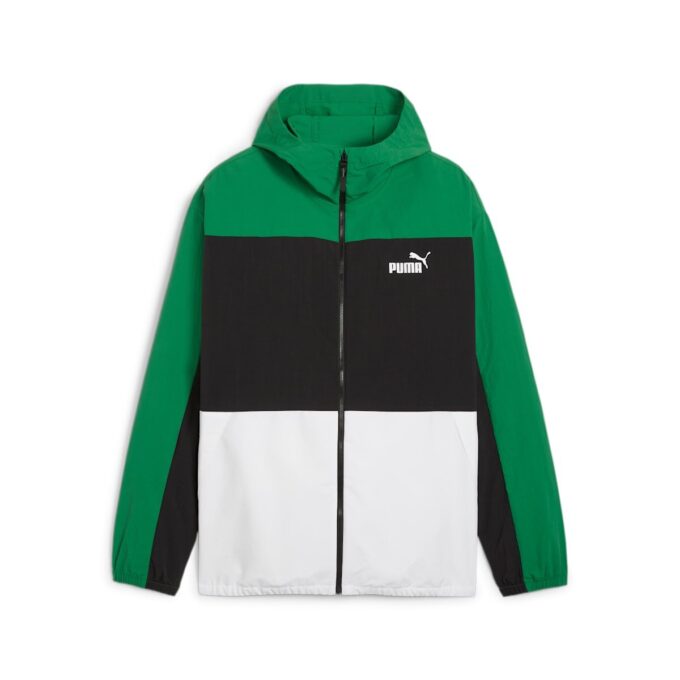 Chaqueta cortavientos con capucha “Negro Verde”