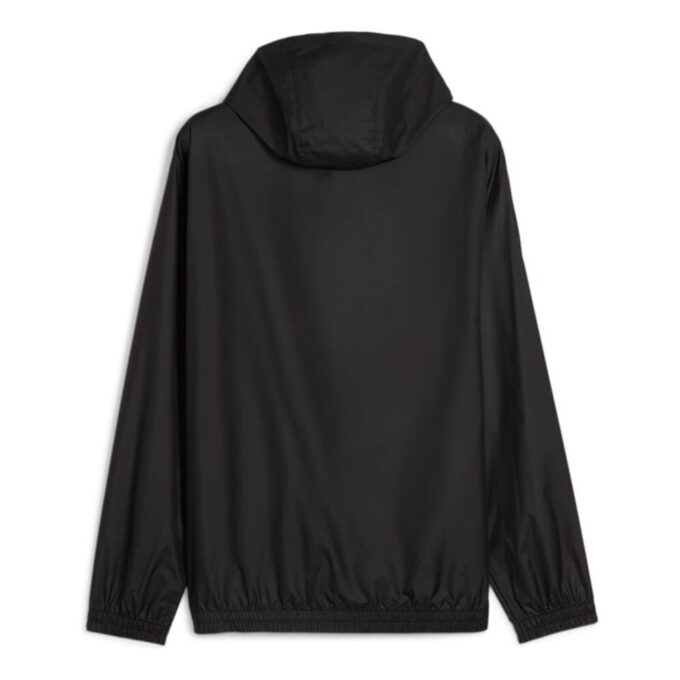 Chaqueta cortavientos con capucha y estampado gráfico “Negro Amarillo”