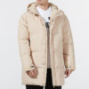 Chaqueta cortavientos de plumón beige