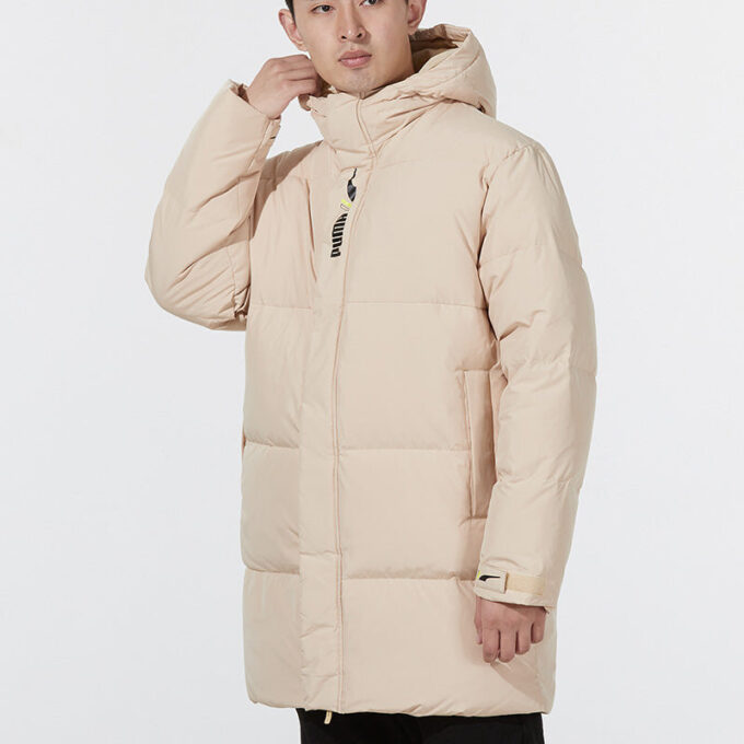 Chaqueta cortavientos de plumón beige