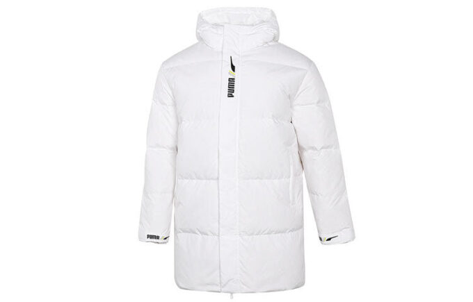 Chaqueta cortavientos de plumón blanca