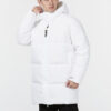 Chaqueta cortavientos de plumón blanca
