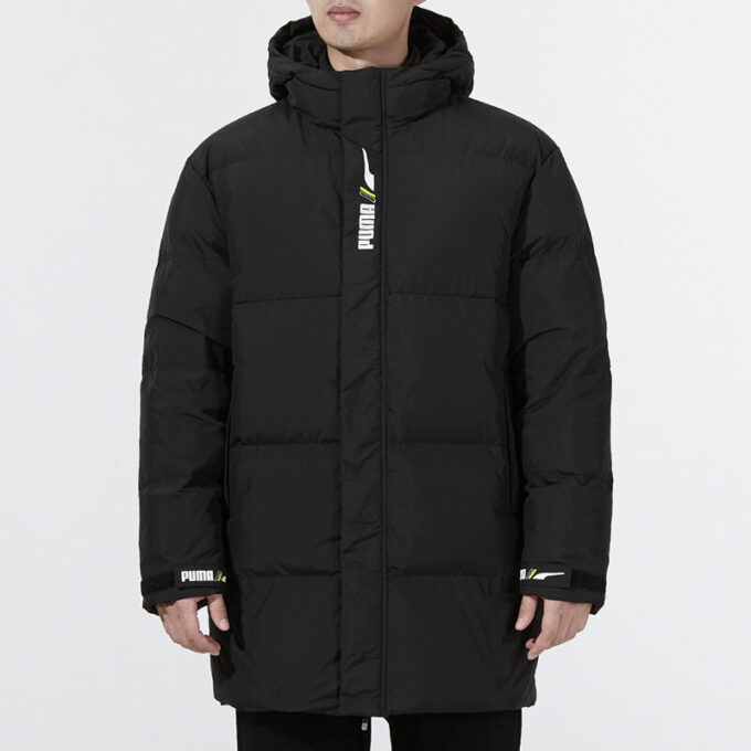 Chaqueta cortavientos de plumón negra