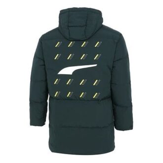 Chaqueta cortavientos de plumón verde