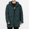 Chaqueta cortavientos de plumón verde