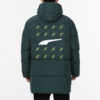 Chaqueta cortavientos de plumón verde