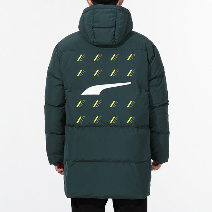 Chaqueta cortavientos de plumón verde