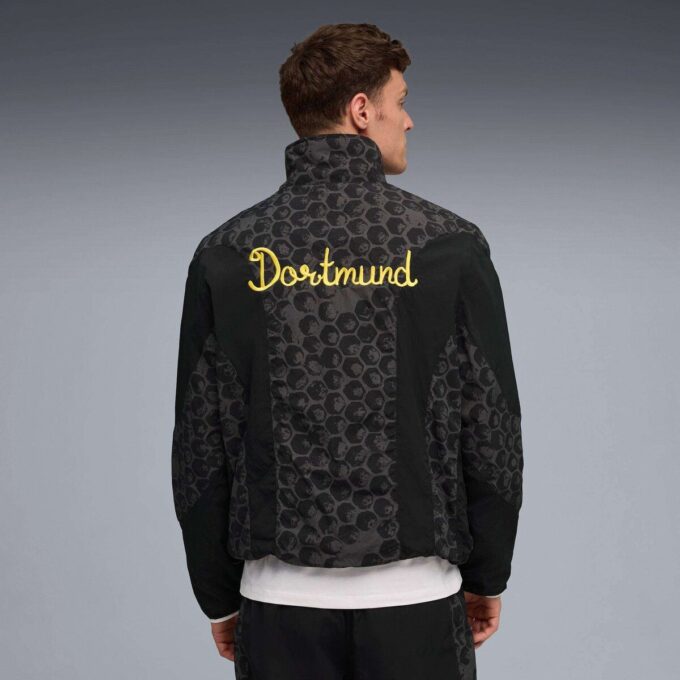 Chaqueta cortavientos reversible de fútbol PUMA x KIDSUPER Borussia Dortmund para hombre Chaqueta cortavientos reversible de fútbol PUMA x KIDSUPER Borussia Dortmund para hombre