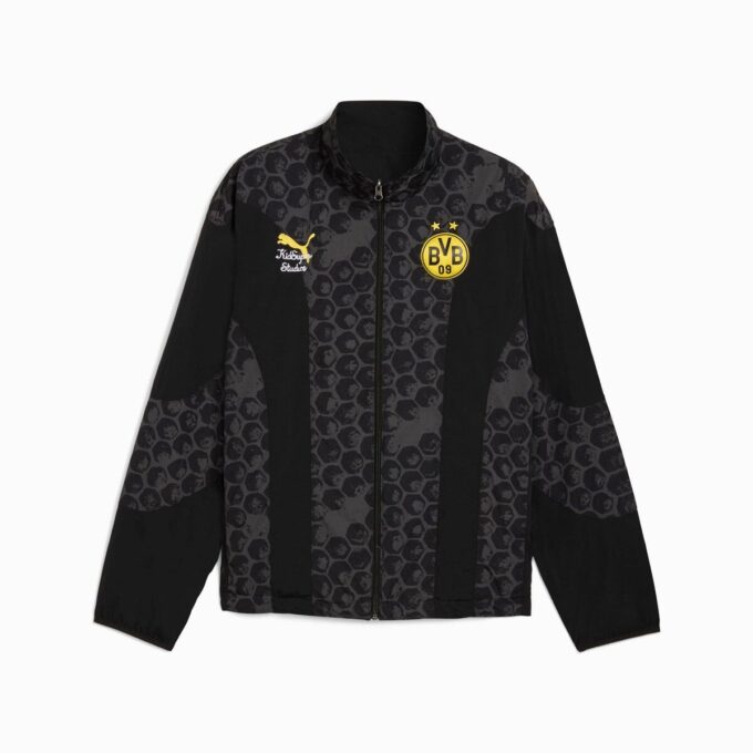 Chaqueta cortavientos reversible de fútbol PUMA x KIDSUPER Borussia Dortmund para hombre Chaqueta cortavientos reversible de fútbol PUMA x KIDSUPER Borussia Dortmund para hombre