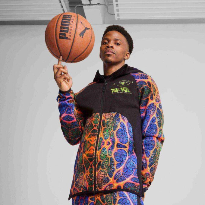 Chaqueta de baloncesto con cremallera Melo Alien Skin para hombre Chaqueta de baloncesto con cremallera Melo Alien Skin para hombre