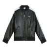 Chaqueta de béisbol de piel sintética T7 “Negro y blanco”