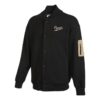 Chaqueta de béisbol negra con logo