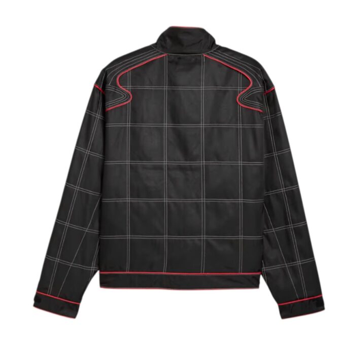 Chaqueta de carreras de Fórmula 1 75 años, corte holgado, color negro
