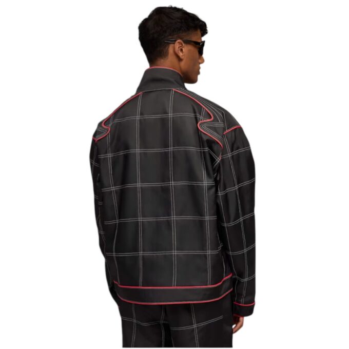 Chaqueta de carreras de Fórmula 1 75 años, corte holgado, color negro