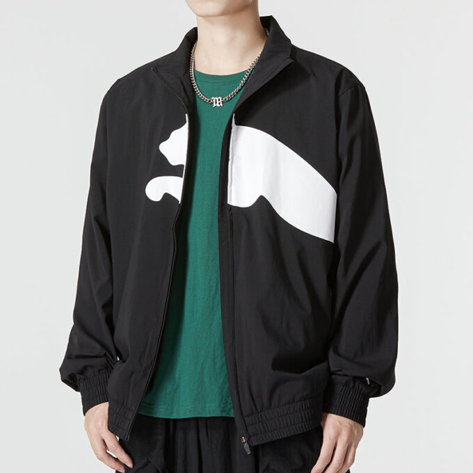 Chaqueta de entrenamiento tejida con forro para grandes felinos, color negro