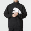 Chaqueta de entrenamiento tejida con forro para grandes felinos, color negro