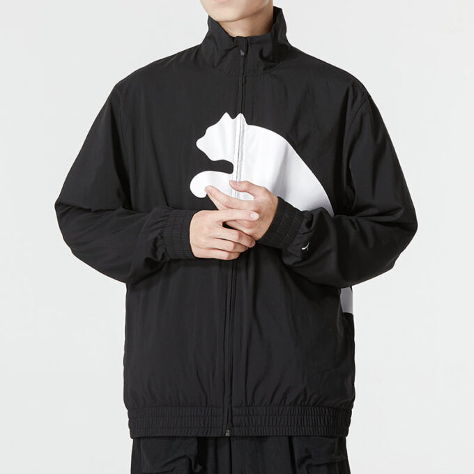 Chaqueta de entrenamiento tejida con forro para grandes felinos, color negro