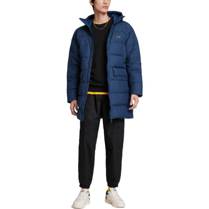 Chaqueta de invierno de plumón azul marino