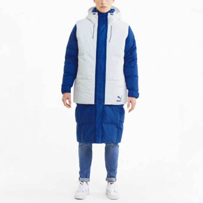 Chaqueta de plumas “Azul y blanco”