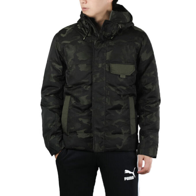 Chaqueta de plumas de camuflaje con capucha Streetstyle 480 “Negra”