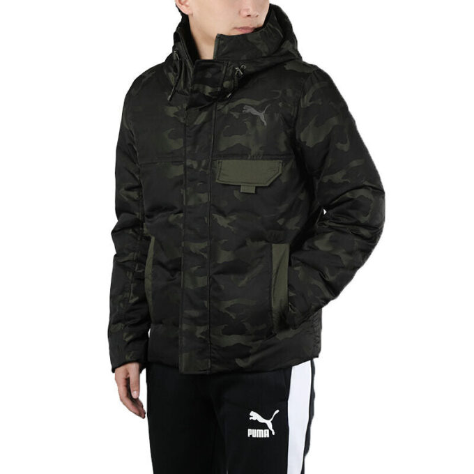 Chaqueta de plumas de camuflaje con capucha Streetstyle 480 “Negra”
