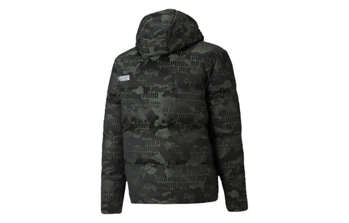 Chaqueta de plumas de camuflaje “Verde y blanco”