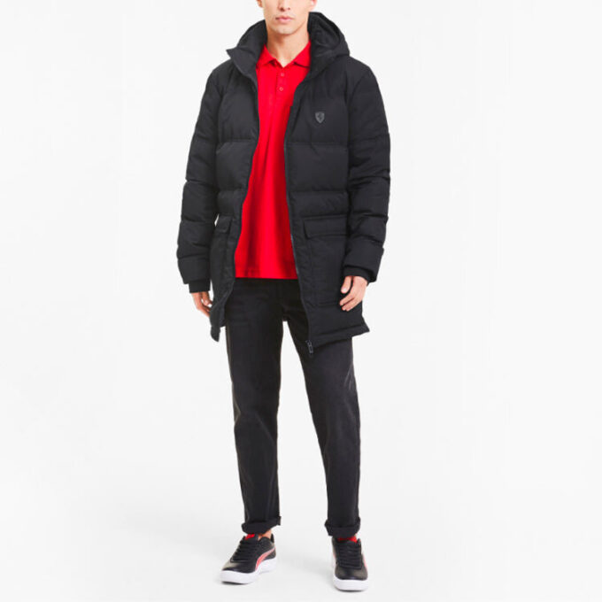 Chaqueta de plumas estilo Scuderia Ferrari “Negra”