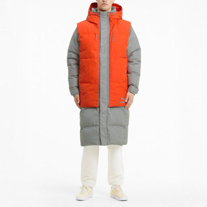 Chaqueta de plumas “Gris Naranja”