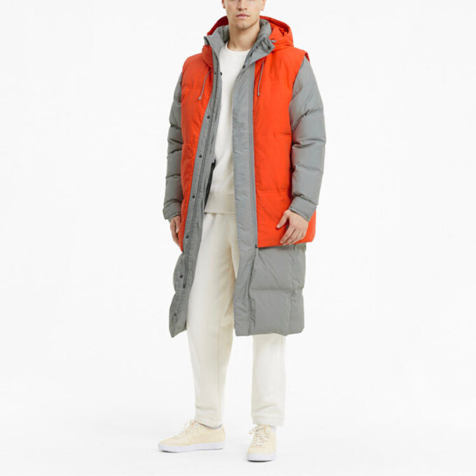 Chaqueta de plumas “Gris Naranja”