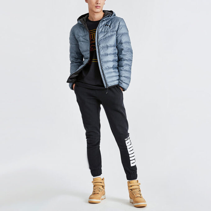 Chaqueta de plumón activa “Gris Negro”