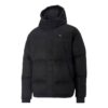 Chaqueta de plumón de piel sintética con el logotipo de MMQ en negro