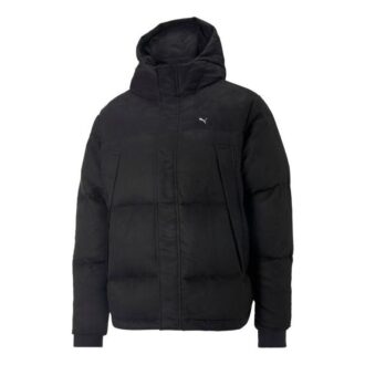 Chaqueta de plumón de piel sintética con el logotipo de MMQ en negro