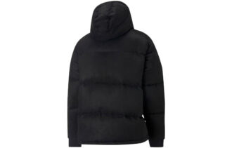 Chaqueta de plumón de piel sintética con el logotipo de MMQ en negro