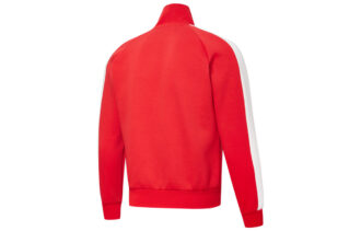Chaqueta de punto con cremallera y estampado del logotipo de PUMA para hombre, color rojo