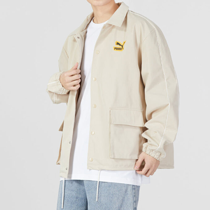 Chaqueta deportiva clásica de tejido Street Sport en beige