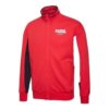 Chaqueta deportiva con cremallera “A medida para el deporte”, color rojo, blanco y negro