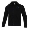 Chaqueta deportiva con cuello alto y logo retro icónico T7 en negro