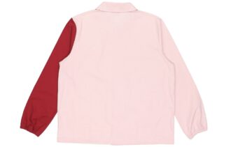 Chaqueta deportiva con etiqueta pequeña bordada y logotipo tejido en colores contrastantes, color rosa