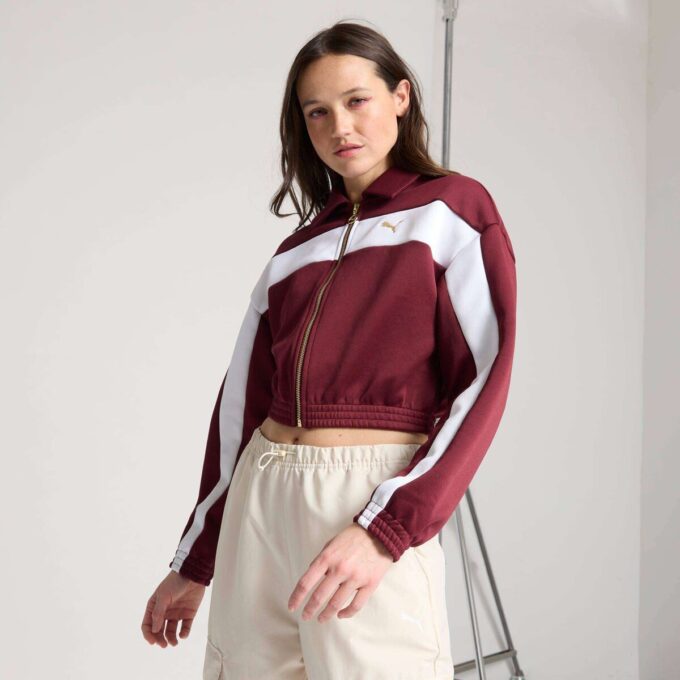 Chaqueta deportiva corta y holgada para mujer