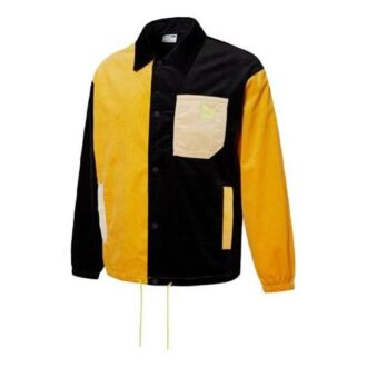 Chaqueta deportiva de pana con logotipo en negro