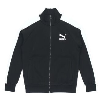 Chaqueta deportiva de punto con cuello alto para hombre, color negro