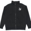 Chaqueta deportiva de punto con cuello alto para hombre, color negro