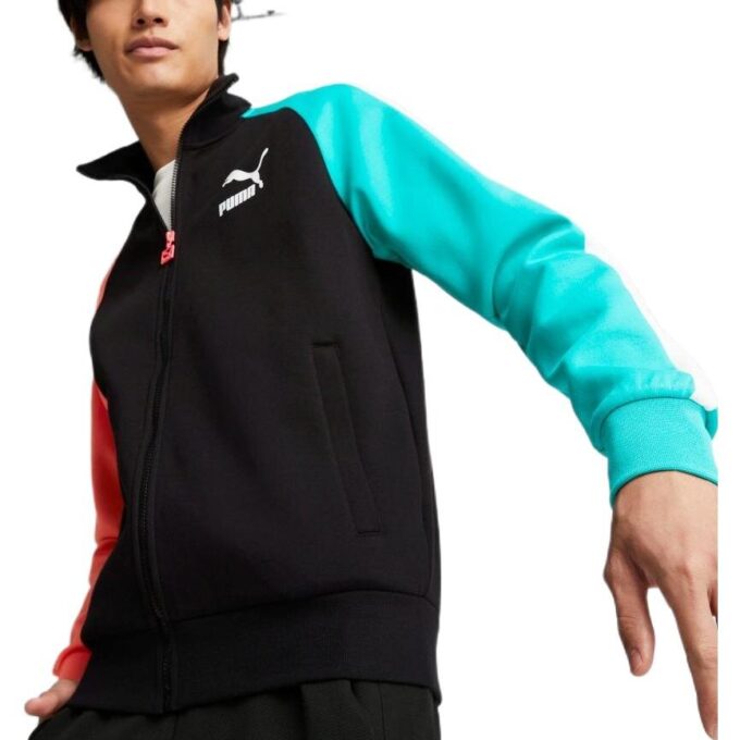 Chaqueta deportiva icónica T7 DK “Negro Azul Rojo”