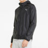Chaqueta deportiva informal con capucha y logo en color liso, color negro