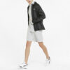 Chaqueta deportiva informal con capucha y logo en color liso, color negro