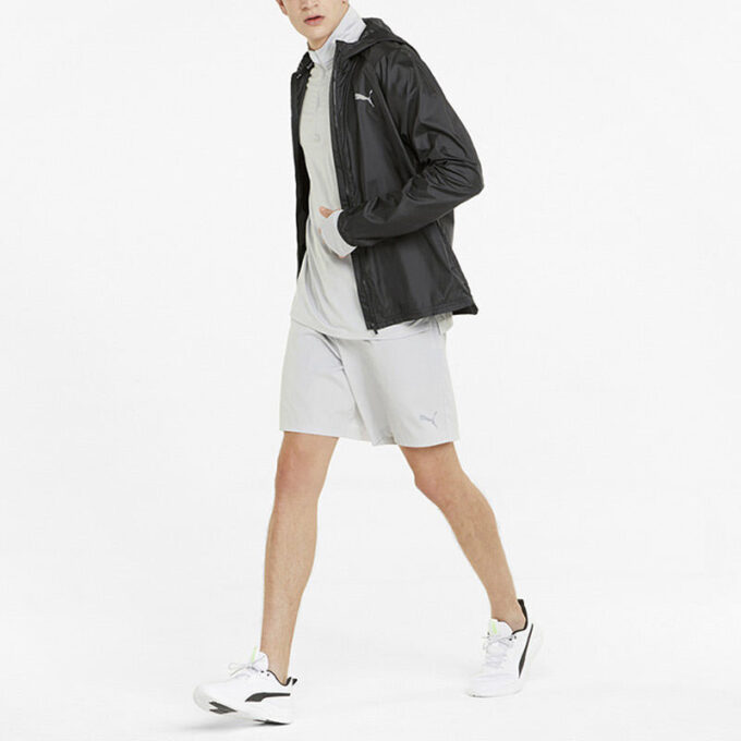 Chaqueta deportiva informal con capucha y logo en color liso, color negro